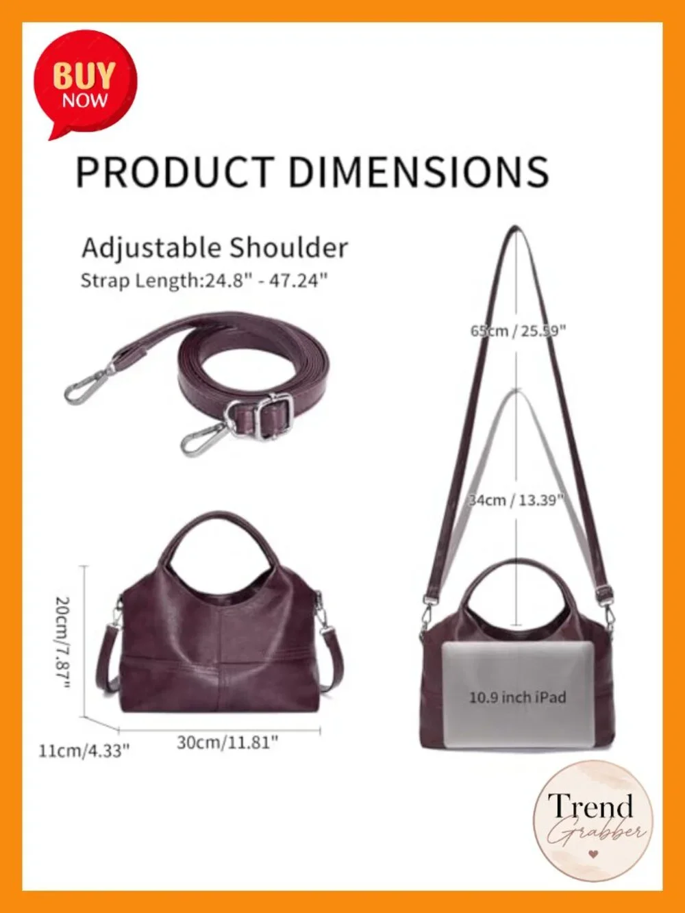 Women's Soft Faux Leather Hobo Handbag Crossbody Satchel Tote with Top Handle